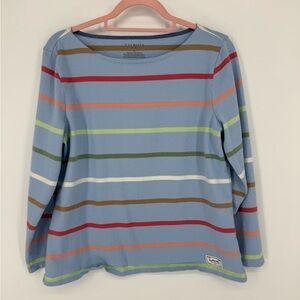Talbots Women's Multicolor Striped Knit Top Size Large Petite